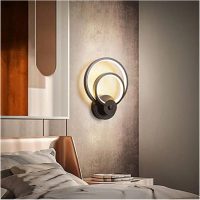 Wall Lamp Led Indoor Black and White Indoor Decoration Living Room Corridor Bedside (Color : C, Size : Warm)