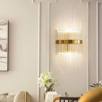 Nordic Creative Wall Lamp Crystal Metal Lighting 3-15 Square Meters Bedroom Living Room Dining Room Study Hotel