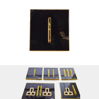 1 Gang 2 Way Black & Gold Piano Switch