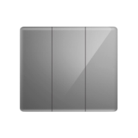 3 Gang 2 Way Grey Tampered Glass Panel Switch