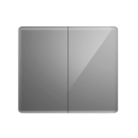 2 Gang 2 Way Grey Tampered Glass Panel Switch