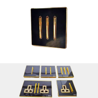 3 Gang 2 Way Black Gold Piano Switch