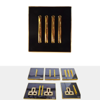 4 Gang 2 Way Black Gold Piano Switch