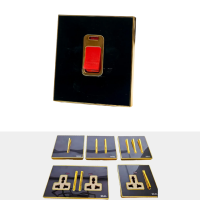 45A DP Shower Switch Black Gold Switch