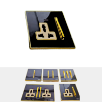 Single Socket Black Gold Piano Socket