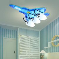 Aircraft Ceiling Lamps, Children's Room Ceiling Lamp, Boy Room Lights Eye Protection Led Lighting