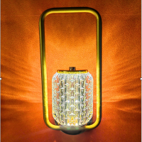 Romantic Led Crystal Diamond Wall Lamps, Acrylic Modern Style Crystal Wall Light for Bedroom, Living Room, Office
