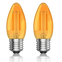 Amber C35 4Watts E27 2700K Warm LED Bulbs