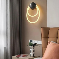 Novelty LED Wall Light Silicone Ring - Sconce 3000K Compatible with Living Room Bedroom Aisle Dining