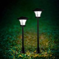 600MM Outdoor Garden Lamp Post Bollard | Traditional High Victorian Black Metal Landscape  Column Pillar Light For Courtyard Patio Deck E27 IP54 Rated Outdoor Light
