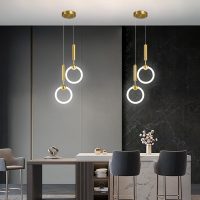 2 in 1 LED Gold Pendant light | 3 color LED pendant light