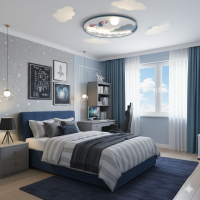 Astronaut  Kids Bedroom Light | Dimmable Bedroom Light