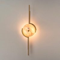 Postmodern Personality Natural Marble Light Luxury Art Wall Lamp Simple Living Room Creative Marble Wall Light