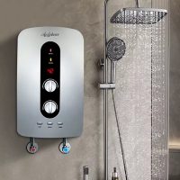 Grey Anlabeier Tankless  Instant Tankless Heater  | Inbuilt Pump | Salty Water Shower