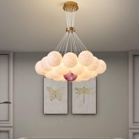 3D Printed Ceiling Chandelier Ceiling Night Light Universe Planet Moon Creativity Lantern Dinning Room Bar Pendant Lights Home Child...