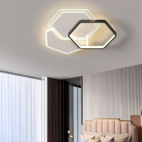 3 Black LED hexagon ceiling light
