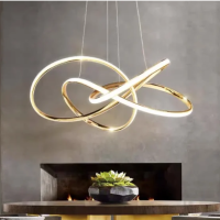 Modern Led Ceiling Chandeliers Hot Design Geometric Line Pendant Lamps Living Dining Room Bar Hanging lights Lighting Home Deco