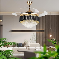 crystal chandelier with fan