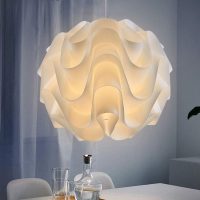 Wavy Lotus Shape Ceiling Lamp Living Room Bedroom Decoration Chandeliers