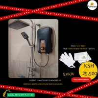 Black Cesium T02 Instant Tankless Heater with pump |Low Pressure Tankless Heater