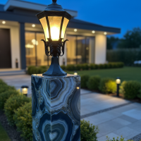 Outdoor Column Headlights European Waterproof Villa Garden Gate Wall Pillars American Retro Outdoor Doorpost Garden Lights