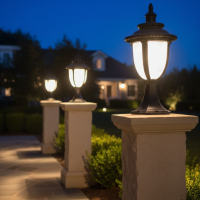 Garden Post Light Outdoor Post Lights Post Pillar Sconce Outdoor Post Pillar Lights Post Pole Light Outdoor Pedestal Light E27 Patio Driveway Yard Lantern Lamp Fixture Street