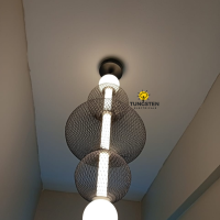 Daphne Black Mesh LED Pendant Light