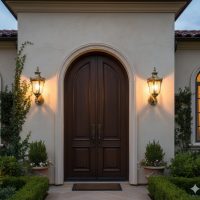 Garden Wall Light Retro Country Wall Lantern Water Pattern Glass lampshade Wall Light Outdoor Wall Decoration