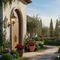 Outdoor Wall Lantern Waterproof Outdoor Down-Facing or Up-Facing Exterior Lights Fixtures Classic Art Entrance Park Wall Hanging Lighting Villa Down Home Outside Wall Lamp Interesting