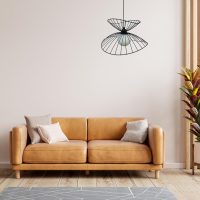 Metal Pendant Lamp Black Diameter 45cm cm 1 Bulb Kitchen Lamp Hanging Black Lampshade Pendant Light Dining Table Living Room