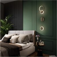 Wall lamp, Luxury Indoor Wall Lamp LED Compatible with Bedroom Bedside Background Gold/Black Iron Light - Wall Sconce Decoration,Modern Wall Sconces (Copy)