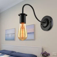 Black Elite Edison Brushed Brass Antique Wall Sconce