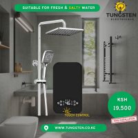 Vezor Touch control Tankless Heater S106 for Salty Water with Silver Rainshower