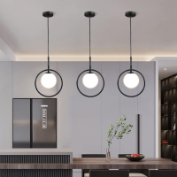 Black Amber Glass Pendant light