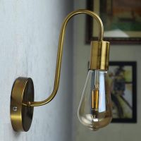 Elite Edison Brushed Brass Antique Wall Sconce
