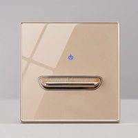 1g2w Luxury Acrylic  Crystal Tempered Glass Gold  Switches