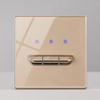 3g2w Luxury Acrylic  Crystal Tempered Glass Gold  Switches