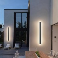 1M Long Outdoor LED Wall Light 4000K Modern Exterior Wall Sconce Light Porch Lights Linear Outdoor Lighting Fixture for Patio,Balcony,Entryway & Front Door
