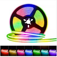 5M Addressable COB RGB IC DC strip light| Aluminum Profile Strip Light