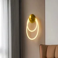 Gold Novelty LED Braided Rope Wall Light