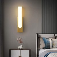 500mm Gold Marble  effect Long Wall Sconce |Mid Century Marble LED Wall light