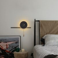 35cm Zipper Switch Hanging Bedside Wall Lamp