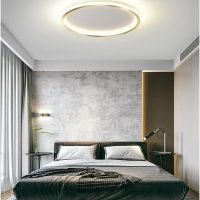 Ultra-Thin 1.9in Flat Round LED Flush Mount Ceiling Light, Three-Color Ceiling Lamp, Simple Flat Panel Light, Living Room Bedroom Decoration Lighting Fixture