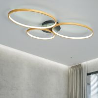 3 Rings Flush Mount Ceiling Chandelier for Living Room