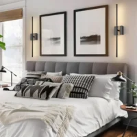 Black  LED Rechargeable Sconces  | Wireless Wall Lights for Bedroom |Living Room