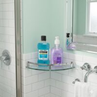 One Bathroom Corner Shelves Organizer
