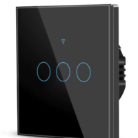 Smart Black 3 Gang Switch