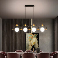 Valentina Modern Creative Arch Metal Dining Chandelier