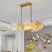 Art Deco Modern Stainless Steel Glass Design Ceiling Chandelier