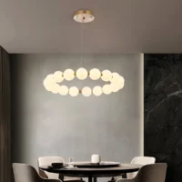 Nordic Magic Bean Pendant Lamp Milk White Cream Style Large French Style Living Room Chandelier